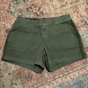 SPANX Olive Green Shorts perfect stretch material size XL